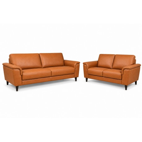 Ballerup 3+2 pers lædersofa