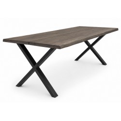 CURVE Spisebord mørkolieret 240x95 cm med bølget kant