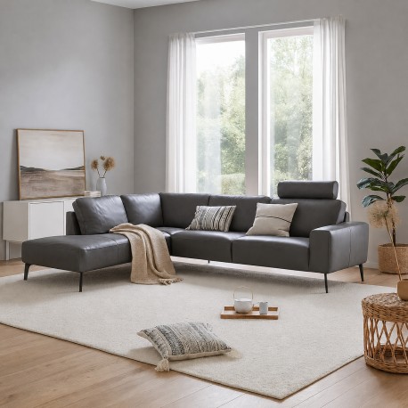 Hjort Knudsen Copenhagen læder Hjørnesofa venstrevendt
