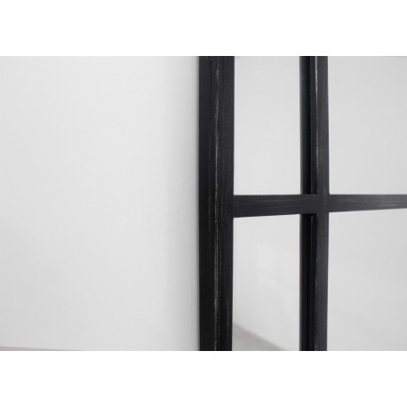 New Yorker Spejl med antiksort ramme i jern str 200x100cm