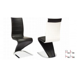 Dubai spisestuestol sort / hvid