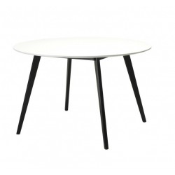 Life Rundt spisebord hvid/sort Ø120 cm