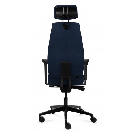 Magna kontorstol høj med nakkestøtte blå