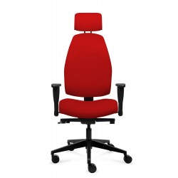 Cari høj kontorstol med nakkestøtte rød