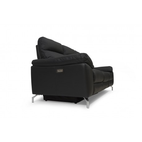 Selesta Recliner 3 pers. lædersofa sort