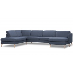 Ask hjørnesofa med højrevendt chaiselong & open-end Navy Blå