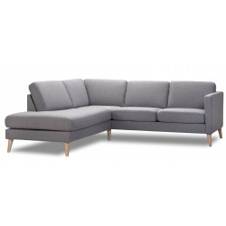 Ask hjørnesofa med venstre open-end Lysegrå 226x219cm