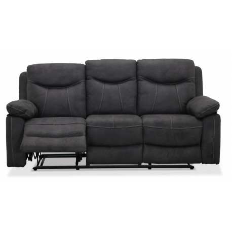 Boston recliner 3 personers Biograf sofa, grå stof