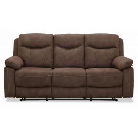 Boston recliner 3 personers Biograf sofa, Brun stof