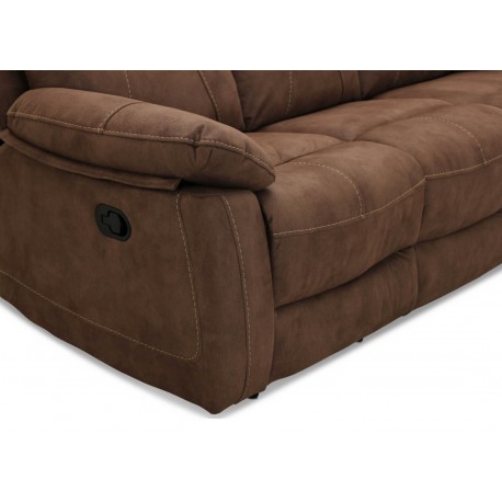 Boston recliner 3 personers Biograf sofa, Brun stof