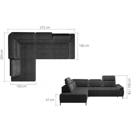 CALVARO hjørnesofa Venstrevendt