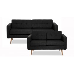 Novelty 3+2 pers. sofasæt - Koksgrå Inari 95
