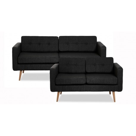 Novelty 3+2 pers. sofasæt - Koksgrå Inari 95