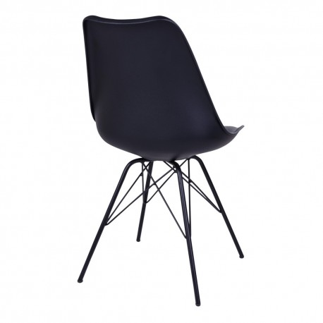 Oslo Spisebordsstol Sort med sorte ben