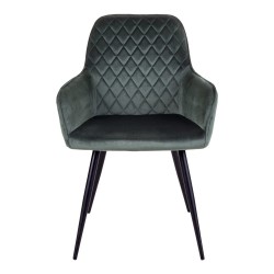 MILAS Spisebordsstol Grøn Velour