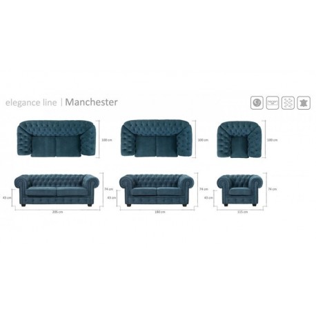 Chesterfield Manchester 1+2+3 pers sofasæt