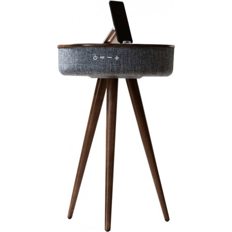 SINOX BLUETOOTH-HØJTTALER OG BORD I MØRKT TRÆ (SXBT1502)