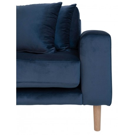 Andersen | Venstrevendt Chaiselongsofa | Mørkeblå velour