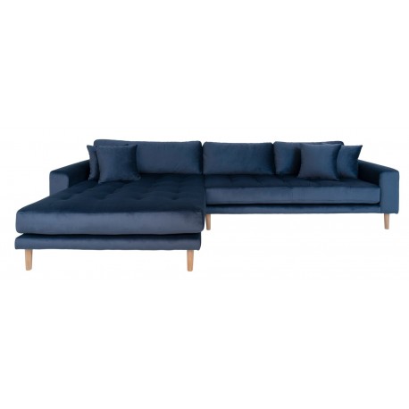 Andersen | Venstrevendt Chaiselongsofa | Mørkeblå velour