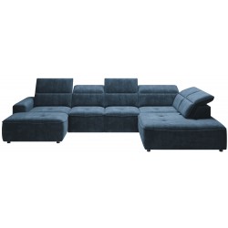 COLOMBO U sofa blå venstrevendt