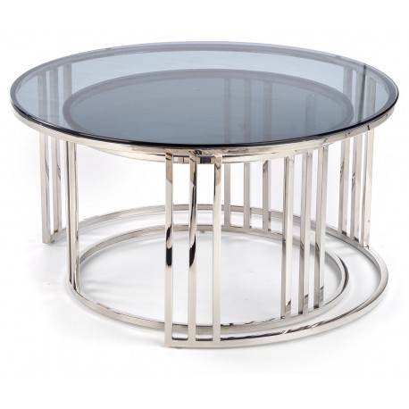 London sofabordsæt Ø60 / Ø80 sølv