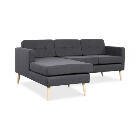 Novelty ch. sofa venstrevendt - Koksgrå Inari 95