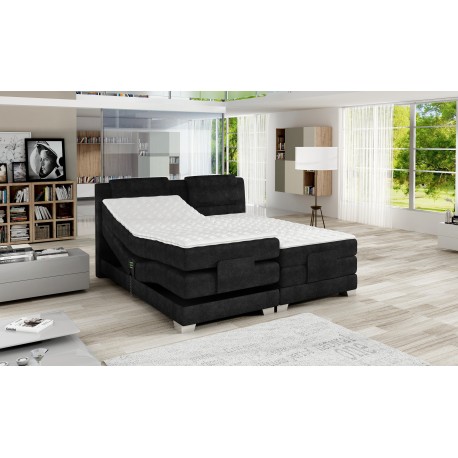 Nordica Elevationsseng 160x200 sort stof