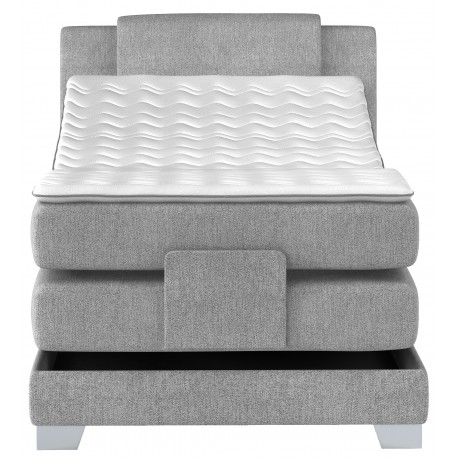 Nordica Elevationsseng 100x200 grå stof