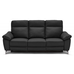 Selesta Recliner 3 pers. lædersofa sort