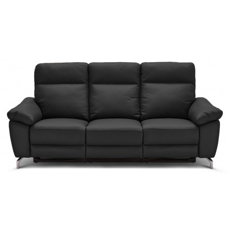 Selesta Recliner 3 pers. lædersofa sort