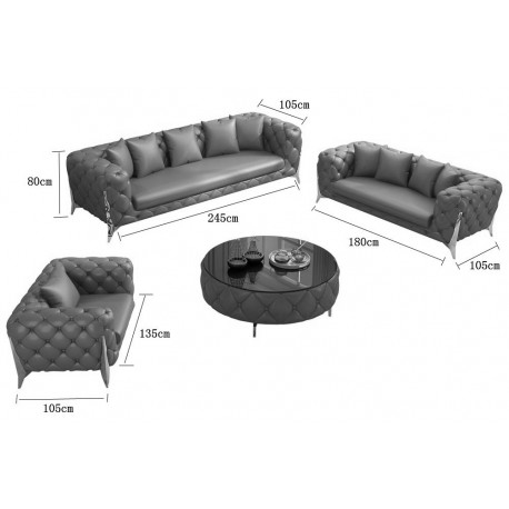 Royal II sofasæt 1+2+3 pers Lightgrey 93A