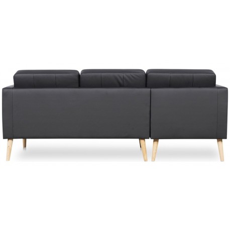 Novelty ch. sofa venstrevendt- Sort tekstillæder