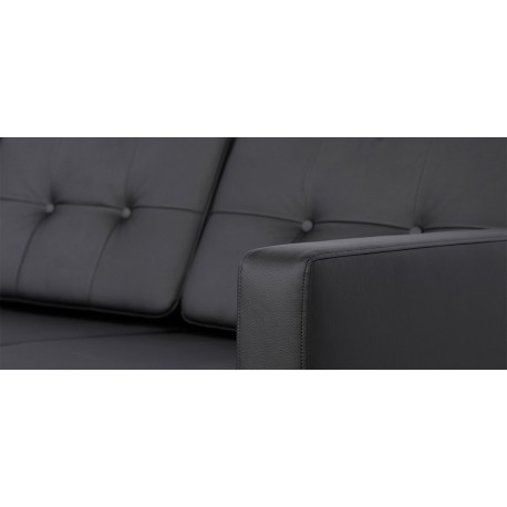 Novelty ch. sofa venstrevendt- Sort tekstillæder