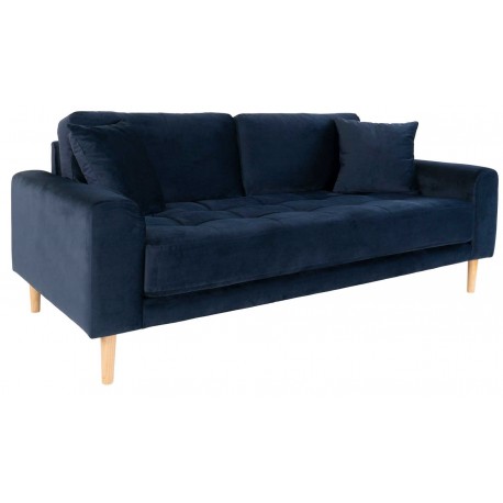 Lido 2,5 Personers Sofa mørkeblåt velour