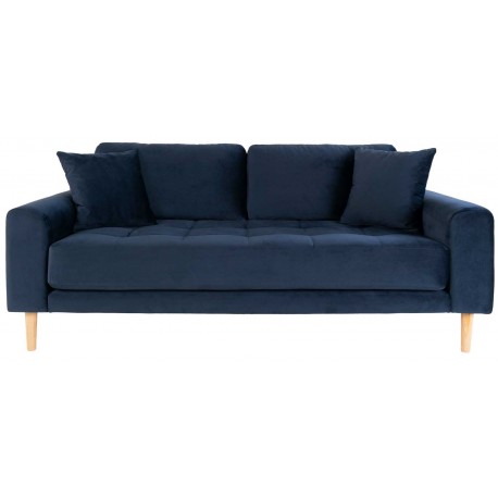 Lido 2,5 Personers Sofa mørkeblåt velour