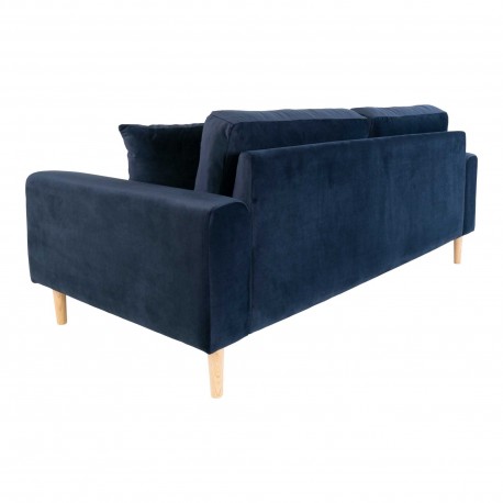 Lido 2,5 Personers Sofa mørkeblåt velour