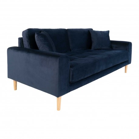 Lido 2,5 Personers Sofa mørkeblåt velour
