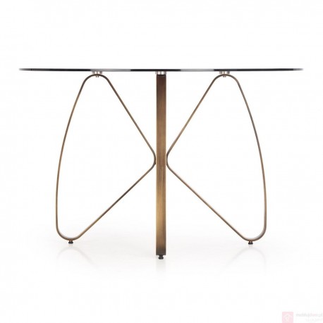Alma spisebord LUNGO 120 cm med glas