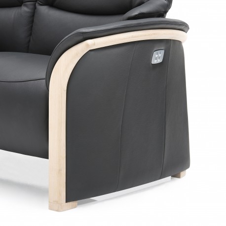 Hjort Knudsen Hammel 2+3 pers sofasæt Sort