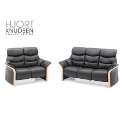 Hjort Knudsen Hammel 2+3 pers sofasæt Sort