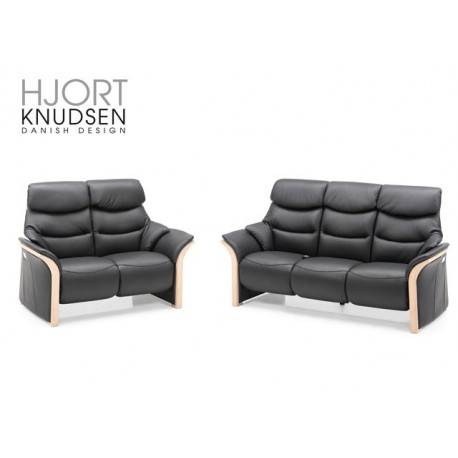 Hjort Knudsen Hammel 2+3 pers sofasæt Sort