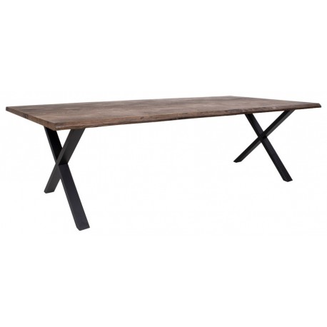 Toulon Spisebord mørkolieret 300x100 cm med bølget kant