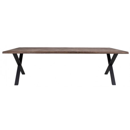 Toulon Spisebord mørkolieret 300x100 cm med bølget kant