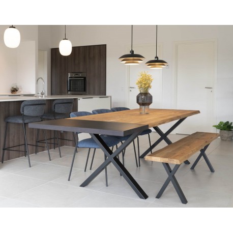 Toulon Spisebord Natur 300x100cm med bølget kant