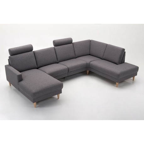 Hjort knudsen NIO U-sofa semianilin læder venstrevendt