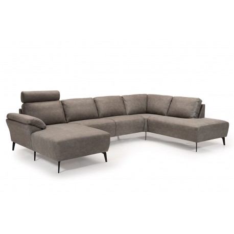 Hjort knudsen NIO U-sofa semianilin læder venstrevendt