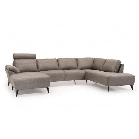 Hjort knudsen NIO U-sofa semianilin læder venstrevendt