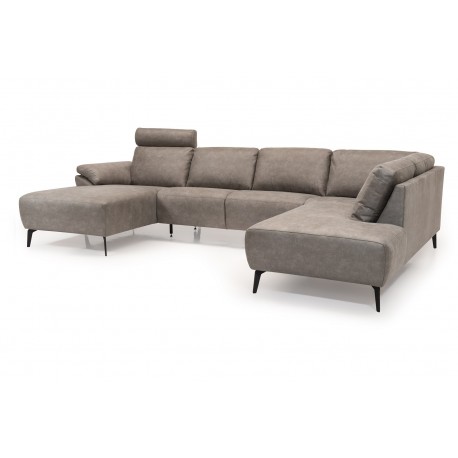 Hjort knudsen NIO U-sofa semianilin læder venstrevendt