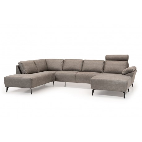 Hjort knudsen NIO U-sofa Grå stof venstrevendt