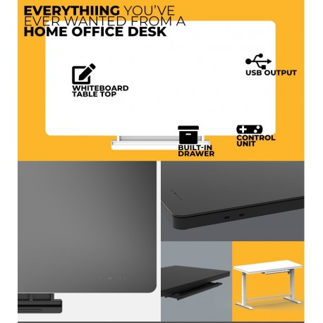 Nordic Office OmniDesk hæve/sænke-bord 120x60cm Sort